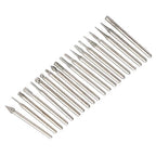 Diamond Burr Bit Set for Dremel Tool Glass Tile Stone Bits Engraving Bur Kit Masonry Grinding Carving Rock Shaping Jewelry Drill Rotary Burrs Lapidary Working Etching Accessory 1/8” Shank Burs - 20pc