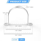 12Pcs 4 Inch (100mm) 304 Stainless Steel Conduit Clamps, U-Tube Strap Pipe Clamp 2 Hole Strap U Bracket Rigid Pipe Metal Conduit Strap Tension Clips U-tube Clamp