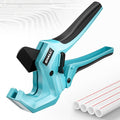 SHALL PVC Pipe Cutter, Cuts up to 1-5/8”, Heavy-Duty Aluminum Ratchet Pipe Cutter Tool for PVC, PPR, PE, PEX, Plastic Hoses & Plumbing Pipes, Fast Pipe Tube Cutters with High Performance SK5 Blade