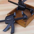 Amazon Basics 6-Piece Trigger Clamp Set, 2 Pack of 4-inch, 4 Pack of 6-inch, Black/Grey