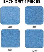 1/2 Inch X 18 Inch Sanding Belts, 4 each of 40/60/80/120 Grits, Blue Belt Sander Tool for Woodworking, Metal Polishing, Zirconia Sanding Belts (16 Pack)