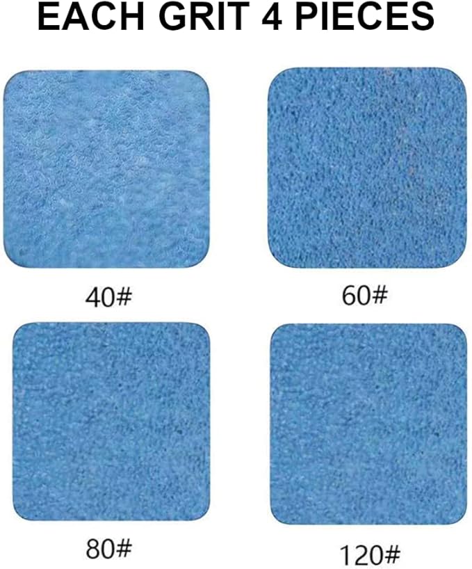 1/2 Inch X 18 Inch Sanding Belts, 4 each of 40/60/80/120 Grits, Blue Belt Sander Tool for Woodworking, Metal Polishing, Zirconia Sanding Belts (16 Pack)