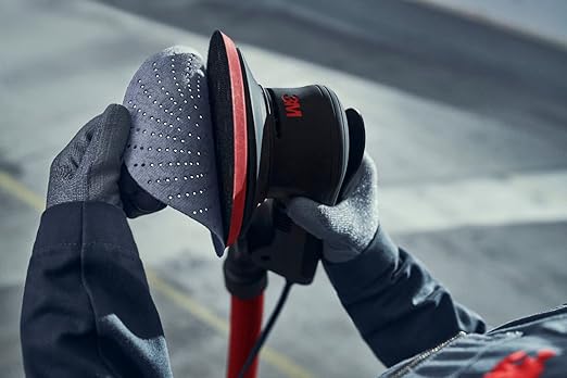3M Random Orbital Sander, Xtract Pneumatic 88953, 6 in, with Central Vacuum Attachment, 3/32 in Orbit, Ergonomic and Lightweight ROS, .28 HP (209W) Motor