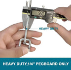 1/4 inch Extra Thick Pegboard Accessories Kit,Only Suitable for 1/4" Pegboard Board,Includes Three Baskets and Multiple Types of Pegboard Hooks,Metal Hooks for Hanging Storage(Black Baskets)