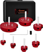 Saker PVC Pipe Reamer Kit, PVC Fitting Saver with 3/4inch, 1 inch, 1-1/4inch,1-1/2inch, 2inch,3inch,4inch Head, For SCH40, ABS Pipe,CPVC Perfect for Plumbing Repairs, Fits Standard 1/2" Drill