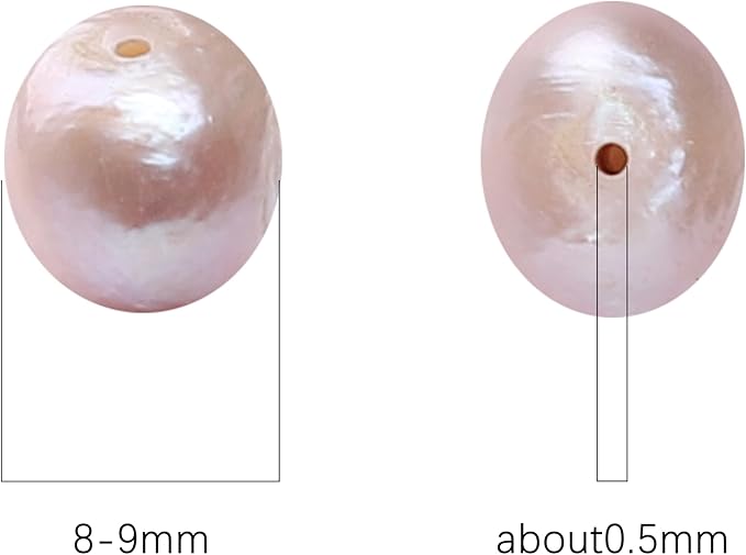 Natural Pearl Beads Potato 8-9mm Purple Freshwater Cultured Loose Gemstone Beads for DIY Jewelry Making 13.8''/Strand HQ