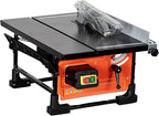 8-inch Table Saw for Jobsite, 6.7-Amp Copper Motor, Cutting Speed up to 3576RPM, 24T Blade, Compact Portable Table Saw Kit, with Sliding Miter Gauge DIY Woodworking and Furniture Making, Orange