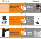 70" Adjustable Height Workbench, 2000 LBS Heavy Duty Work Table with Power Outlets & Pegboard, Rubber Wood Workstation for Garage, Workshop, Office, Home, Commercial