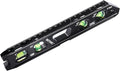 BETHEL 9 Inch Magnetic Torpedo Level with 4 Bubble Vials, V-Groove & Magnetic Rails, Black Aluminum Alloy Construction