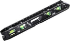 BETHEL 9 Inch Magnetic Torpedo Level with 4 Bubble Vials, V-Groove & Magnetic Rails, Black Aluminum Alloy Construction