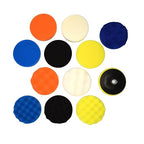 12Pcs 5inch Foam Buffing Polishing Pads Kit, with Coral Fleece Pad, Backing Plate, M14 Drill Adapter, Car Buffing Kit for Car Polishing, Waxing, Sealing Glaze (12Pcs-5inch)