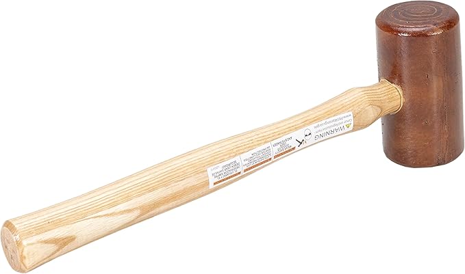 VAUGHAN Rawhide Mallet, Non Marring, Hardwood Handle, 12 oz, RM200, VN58216