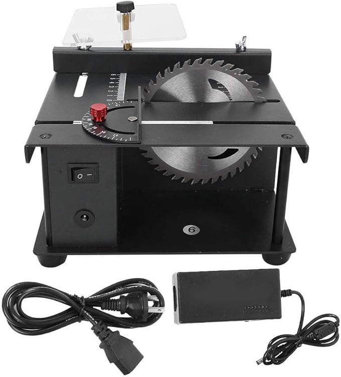 Focket Sliding Compound Miter Saw, Multifunctional Mini Table Saw, 3000rpm, 35mm Cutting Depth, 0-90 Bevel Cutting, Extensible Table, Crosscutting, Versatile Material Cutting