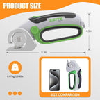 ZEITE 4V Cordless Electric Scissors Cardboard Cutter with 1 x Replace Blade,1 x Storage Box,1 x USB Rechargeable Cable Rotary Cutter for Box Plastic Carpet Cloth, Easy to Hold and Safety,Gray