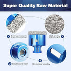 1-1/4 Inch Diamond Core Drill Bit for Porcelain Tile Ceramic Marble Granite Drilling,BRSCHNITT 1pc Vacuum Brazed Diamond Hole Saw with 5/8-11 Thread (32mm)