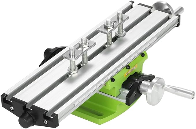 AMYAMY Milling Machine Worktable,Cross Slide Table - Compound Drilling Slide Table for Bench Drill Adjustable X-Y Axis (310x90mm)