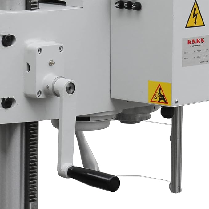 KAKA INDUSTRIAL Floor Drill Press, 0.9kW 220V 3-Phase Gear Head, 8-Speed (130-3200 RPM), Cast Iron Benchtop, 25mm GD-25 Steel Drilling and Milling, MT3 Taper, DRO Depth Control