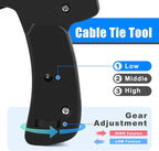 Knoweasy Cable Tie Gun and Cable Tie - Fastening and Flush Cutting Tool with Steel Handle Zip Tie Tool for Nylon Cable Ties
