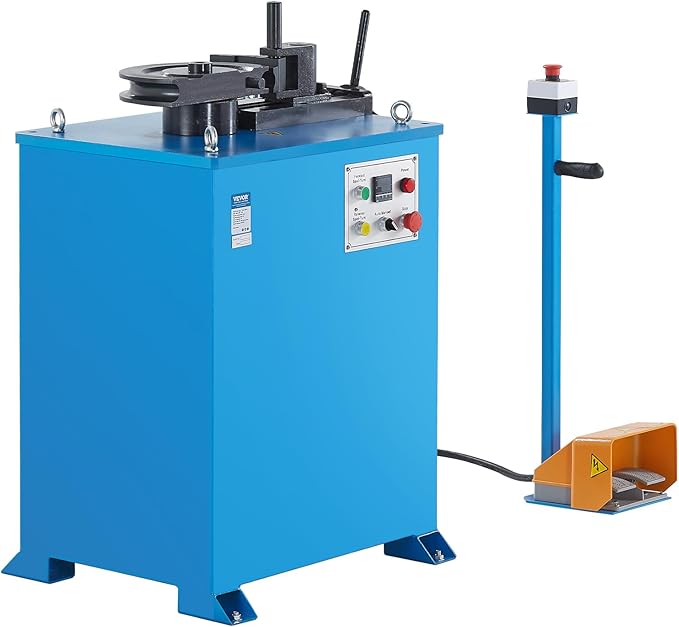 VEVOR Electric Tube Bending Machine, 1.5 KW Electric Tube Bender for 5/8 to 1-1/2 inch Pipes, Pipe Bender Machine with 5 Set Dies, Manual & Auto Modes and 180° Max Bending Angle (220V 60Hz 3-Phase)