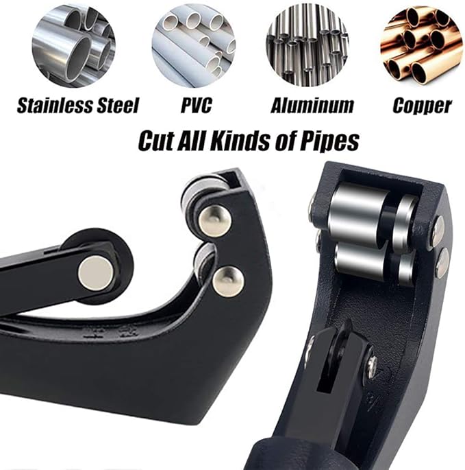 GOLDEAL Tube Cutter,Constant Swing Pipe Cutter Tool for Metal Pipe,1/8" - 1-3/16",with 5 Spare Cutting Blades,Bike Front Fork/Seatpost/Seat Tube/Steerer Tube Cutter(Blue)