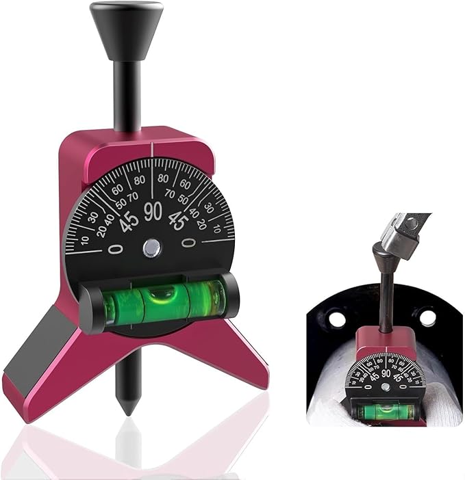 Magnetic Pipe Center Finder Tool with Adjustable Dial Bubble Protractor for 1-1/2 to 6 Inch Pipes Professional Grade Anodized Aluminum Construction