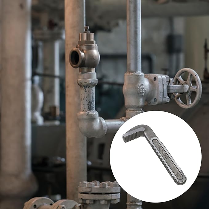 Pipe Wrench Hook Jaw 24 Inch Plumbing Wrench Replacement Jaws Carbon Steel for Adjustable Wrench (Silver)