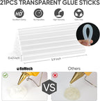 ROMECH Full Size Hot Glue Gun with 60/100W Dual Power and 21 Hot Glue Sticks (7/16"), Fast Preheating Heavy Duty Industrial Gluegun with Storage Case for Crafting, DIY and Repairs (Yellow)