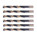 6PCS, 23/64" Black and Gold Finish,Drill Bits