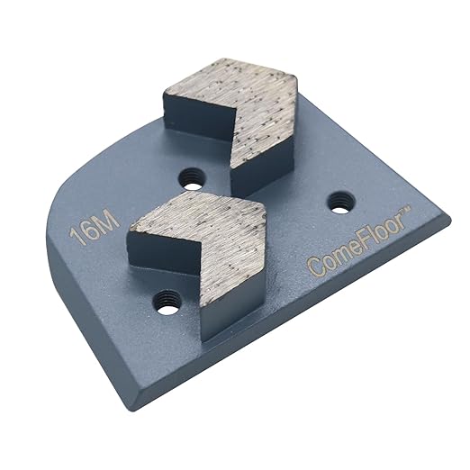 Concrete Floor Grinding Discs, Diamond Metal Grinding Tooling for Lavina Grinders, Concrete Preparation & Thin Epoxy Remove, Double Arrow Segments 16 Grit Medium Bond, Pack of 9