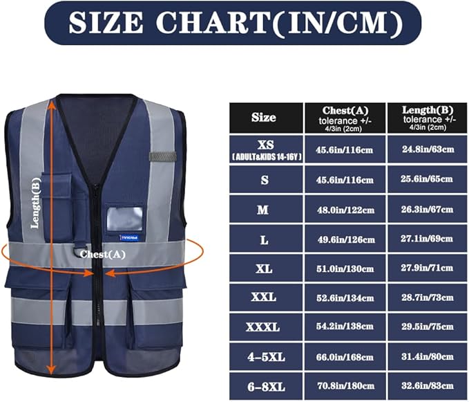 safety vest for women navy blue
