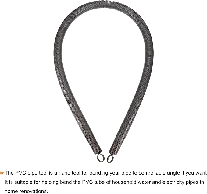 MECCANIXITY Spring Tube Bender OD 23.8mm/0.94" Steel Spring Pipe Bending Tubes 1500mm/59.06" Long for 1" PVC Pipe(ID 25mm) in Home Renovations,Electrician Wiring Bending Pipe(insert-pipe use)