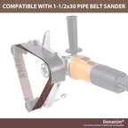 1-1/2 x 30" Non Woven Surface Conditioning Sanding Belts for Pipe Tube Polisher Sander, 1 Each of 150 240 Grit Nylon Brushed Sander Paper for Pipe Belt Sander, 1.5 x 30" Sand Belts for Metal, 2 Pack