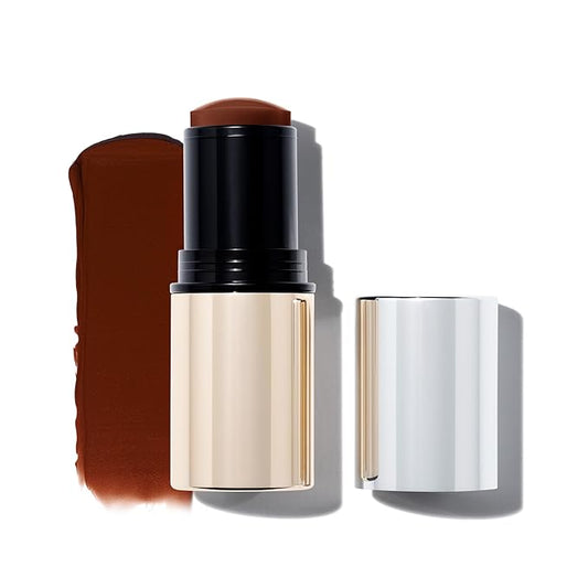 MAKE Beauty Heat Stroke Cream Blush Stick for Cheeks with Natural Hydrating Dewy Finish. Creamy Gel Blush Balm - Shade Baked, Deep Chocolate Brown Cheek Tint-VeraVaultWomen