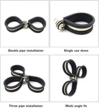 HOLYBEAR 1/2 Inch Stainless Steel Cable Clamp, Rubber Insulated Metal Conduit Wire Holder Strap Clips for Pipe, Tube, Hose Bracket (13mm, 20pcs)