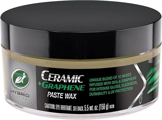 Turtle Wax 53737 Hybrid Solutions Ceramic Graphene Paste Wax, Patent-Pending Advanced Paint Protection, Extreme Gloss High Shine Finish, For Cars Trucks and More, 5.5 oz. (Pack of 1)