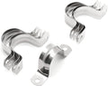 16Pcs 1-3/8 Inch Stainless Steel Conduit Clamps, Two Hole Strap U Bracket Rigid Pipe Strap Metal U Clamp Conduit Strap Tension Clips U-tube Clamp Heavy Duty