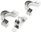 16Pcs 1-3/8 Inch Stainless Steel Conduit Clamps, Two Hole Strap U Bracket Rigid Pipe Strap Metal U Clamp Conduit Strap Tension Clips U-tube Clamp Heavy Duty