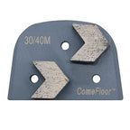 Concrete Floor Grinding Discs, Diamond Metal Grinding Tooling for Lavina Grinders, Concrete Preparation & Thin Epoxy Remove, Double Arrow Segments 30/40 Grit Medium Bond, Pack of 9