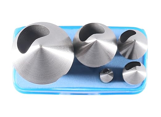 Accusize Industrial Tools 5 pc 60 Deg 0-Flute HSS Countersink & Deburring Tool Set, Pilotless Type, 0206-0460