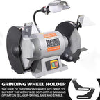 2 Pcs Bench Grinder Protective Tool Rest 9.84 Inches Steel Bracket Tool Part Set for Bench Grinder Polisher, Black