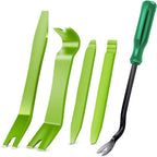 GOOACC 5PCS Auto Trim Removal Tool Kit No-Scratch Removal Tool Kit for Car Audio Dash Panel Window Molding Fastener Remover Tool Kit-Green