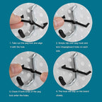 1/4 inch Extra Thick Pegboard Accessories Kit,Only Suitable for 1/4" Pegboard Board,Includes Three Baskets and Multiple Types of Pegboard Hooks,Metal Hooks for Hanging Storage(Black Baskets)