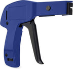 42709 Zip Tie Gun/Cable Tie Install Tool, Adjustable Tension with Built-In Cutter, for Nylon Ties up to 1/4”- Blue