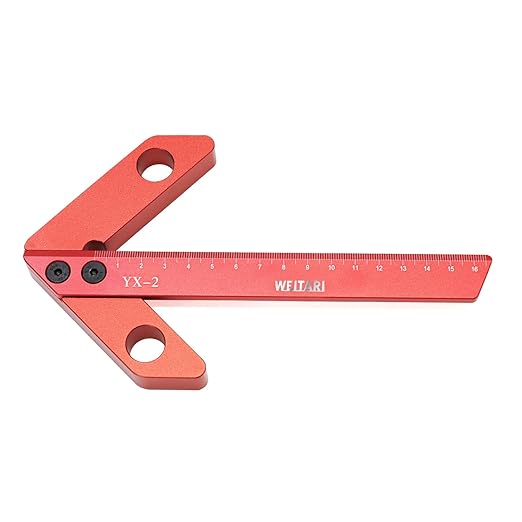 Center Measuring Tool,Center Finder, Line Gauge Center Finder, 45/90 Degree Right Angle Line Gauge Carpenter Ruler,Aluminum Alloy Woodworking Center Scribe Square Center Scribe 165mm