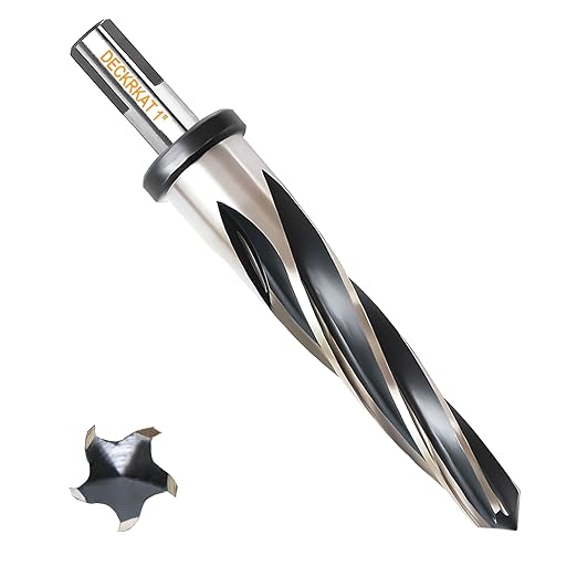 1" Reamer Drill Bit for Metal, M2 HSS Taper Reamer for Steel, Alloy, Wood, Plastic to Align, Enlarge Holes – 5-Spiral Flutes, 1/2" Non-Slip Shank, 25mm Car Reamer, Bridge Construction Reamer.