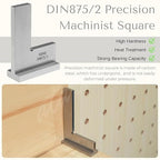 Machinist Square with Base, Atarvana 90 Degree Precision Square Right Angle Ruler Hardened Steel for Woodworking Carpentry