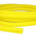 Split Wire Loom Tubing, 10,25ft Cord Protectors from Pets No Chew, Flexible Wire Covers Cord Protectors, Protective Split Cable Sleeve for Automotive Home Industrial Wires(Yellow, 1.12inch-25ft)