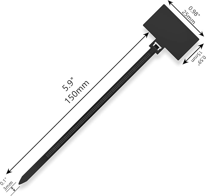 200 Pcs 6 inch Nylon Cable with Label Tags Marker Ties,Self-Locking Plastic Nylon Cable Ties Multicolor,Cords Straps Wire Zip Ties with Mark Tags Power Marking Label, 6 Inch(40lb)