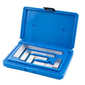PEC Tools Machinist Square Set, 2", 3", 4" and 6" Squares in Case L-Type Testing Measuring Tool