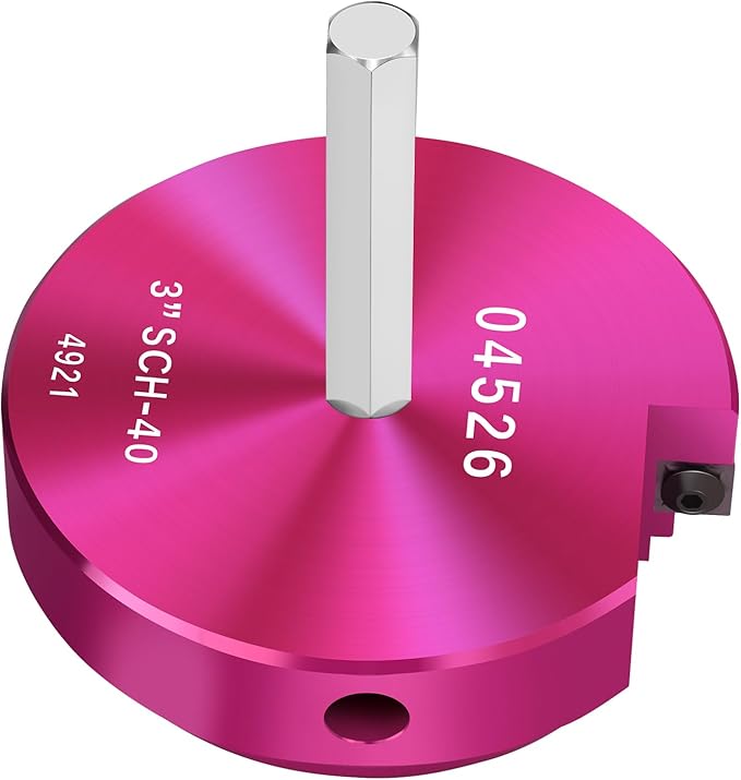 PVC Pipe Reamer 3-Inch Head, PVC Fitting Saver with 3/8-Inch Hex Shaft, Socket Saver Plastic Pipe Fitting Reamer Plumbing Tool for Schedule 40 CPVC ABS Socket Hub Removing, Fit 1/2" Drills